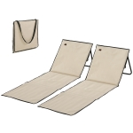 Outsunny Lot de 2 tapis de plage rembourré dossier inclinable multi-positions acier polyester beige