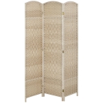 HOMCOM Paravent intérieur en bois 3 panneaux séparateur de pièce pliable pour salon chambre 135 x 180 cm chêne