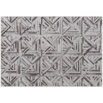 HOMCOM Modern Area Rug, Triangle Pattern Non-Slip Washable Rug, Chenille Floor Carpet for Living Room, Bedroom, Dining Room, Home Office, 230 x 160 cm, Brown