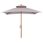 Outsunny 3 m Square Garden Parasol - Grey
