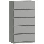 HOMCOM Chest of Drawers, 5-Drawer Storage Cabinets, Modern Dresser, Storage Drawer Unit for Bedroom