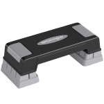 SPORTNOW Stepper Fitness Aerobic 3 Niveluri, Înălțime Reglabilă 12/17,5/22,5 cm, Suprafață Antiderapantă, Capacitate 250 kg, Gri
