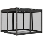 Outsunny 3 x 3m Aluminium Frame Pergola, with Retractable Roof - Dark Grey