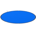 Outsunny Bâche de Piscine Ronde 550 cm Anti-Poussière et Imperméable avec Corde pour Piscines Hors Sol de 520-530 cm, Bleu