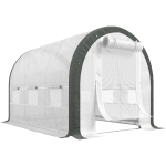 Outsunny 3 x 2(m) Walk-In Tunnel Greenhouse, with Accessories - White