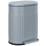 HOMCOM Mülleimer 20L Treteimer mit Deckel Fußpedal herausnehmbarem Inneneimer Soft-Close-Funktion 36,5 x 31,2 x 45 cm, Grau