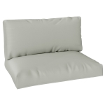 Outsunny Two Piece Seat Pallet and Back Cushions - Light Grey