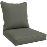 Outsunny Seat and Back Padded Cushion Set, CUSHION ONLY - Charcoal Grey