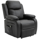 HOMCOM Fauteuil releveur électrique fauteuil relax électrique avec repose-pied télécommande et 2 pochettes 76x90x105cm noir