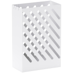 HOMCOM Portaombrelli di Design con Vaschetta Raccogli Gocce e 4 Ganci in Metallo, 28x14x41 cm, Bianco