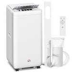 HOMCOM Aparat de aer condiționat portabil 1250W cu 5 moduri și timer 24h, 35.5x35x70 cm, alb