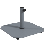Outsunny Sonnenschirmständer aus Metall 18,5 kg Schirmständer mit Rollen, Quadratisch Schirmhalter für Sonnenschirm 32/38/48mm