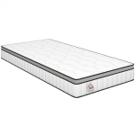 HOMCOM Matratze 90 x 190 cm, 20 cm Höhe, 7-Zonen Taschenfederkern mit kühlendem Memory-Schaum-Gel