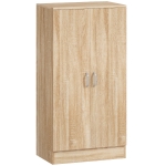 HOMCOM Dulap pantofi cu 2 uși, 6 rafturi reglabile, balamale soft-close pentru 14 perechi, lemn natural