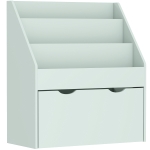 AIYAPLAY Mehrzweck-Kinderregal mit 3 Regalstufen und Schublade, 62,5L x 30l x 70H cm, grün