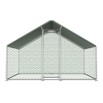 Enclos extérieur pour poulailler avec serrure de sécurité et bâche PE imperméable, pour poules, lapins et autres petits animaux, 303x200x200 cm, Argenté