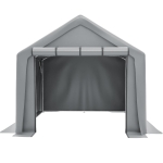 Garage per biciclette con porta avvolgibile, 244x241x217 cm, Grigio scuro