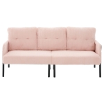 Oversized Two-Seater Corduroy Sofa with Ergonomic Curves, Comfortable Loveseat with Dual Side Storage Pockets, 171L x 72W x 80H cm, Pink