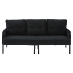 Oversized Two-Seater Corduroy Sofa with Ergonomic Curves, Comfortable Loveseat with Dual Side Storage Pockets, 171L x 72W x 80H cm, Black