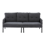 Oversized Two-Seater Corduroy Sofa with Ergonomic Curves, Comfortable Loveseat with Dual Side Storage Pockets, 171L x 72W x 80H cm, Charcoal Grey