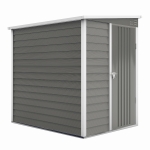 Outsunny Metalen Tuinhuis 2,3m² 142x184x181cm – Tuinschuur met Fundament, Lessenaarsdak, Raam, Slot & Handschoenen – Weerbestendig Gereedschapshuis voor Achtertuin – Lichtgrijs