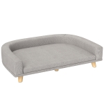PawHut Hundesofa für große Hunde bis 30 kg, gepolsterte, Kiefernholzbeine, 98 x 67 x 25 cm, Grün