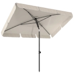 Outsunny Umbrelă Rectangulară cu 3 Înclinații și Manivelă, din Metal și Poliester, 183x122x222 cm, Bej