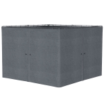 Outsunny 4 parois latérales pour pavillon de jardin tonnelle rigide 300 x 300 cm protéger de la pluie vent soleil gris