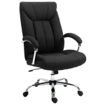 Vinsetto Fauteuil de bureau, chaise de bureau ergonomique, hauteur réglable, dossier haut, fonction de bascule, 65x78x118cm, noir