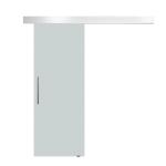 HOMCOM glazen schuifdeur schuifdeur deur kamerdeur glas handgreep gesatineerd 2050 x 900 x 8 mm
