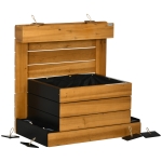 Outsunny verhoogd bed met 4 plantenbakken, bloembak met zelfbewateringssysteem