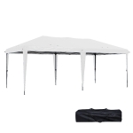 Outsunny Faltpaviljoen Tuinpaviljoen Partytent, inklapbaar, weerbestendig, 5,9 m x 2,95 m x 2 m, Wit