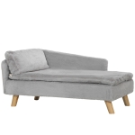 PawHut Hundebett, Hundesofa, waschbarer Plüschbezug, bis 20 kg, 80 x 50 x 40 cm, Hellgrau