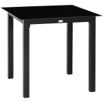Outsunny Tuinmeubel Tuintafel Loungetafel voor buiten, weerbestendig, 80 x 80 x 74 cm, Zwart
