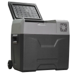 HOMCOM Autokoelkast, koelbox, 50L, tot -20° C, touch-display, 2 wielen, telescopisch handvat, 58,6 x 37,8 x 54,5 cm, grijs