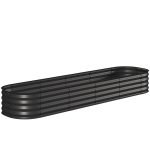 Outsunny Jardinière surélevée carré potager de jardin en acier modulable pour légumes, plantes, fleurs, dim. 240 x 62 x 30cm