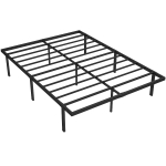 HOMCOM Bedframe met opbergruimte onder het bed, metalen lattenbodem, geen boxspring nodig, 140 x 200 cm