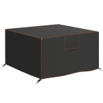 Outsunny Beschermhoes voor tuinmeubelen winterbestendig waterdicht anti-UV hoes 420D Oxford-stof 125x125x74cm zwart