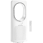 HOMCOM Bladloze torenventilator voor slaapkamer, 36 dB, 45° oscillatie, 3 snelheden, 3 modi, 15-uurs timer, wit