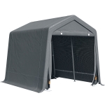 Outsunny Tendone Garage per Auto, Moto e Attrezzi, in Metallo e Tessuto PE, 280x240x240 cm, Grigio