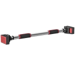 SPORTNOW Barra de Tração para Moldura de Porta, ajustável, sem perfurações, aço, até 200 kg, 75-92 x 10 x 7 cm, Preto/Vermelho