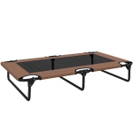 PawHut Cama elevada portátil para cães, cama elevada para animais com malha respirável, para cães grandes, Café
