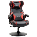 Vinsetto Poltrona Gaming, Cadeira Gaming, altifalantes integrados, encosto reclinável, preto+vermelho, 69 x 73 x 118cm