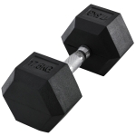 HOMCOM Halteres, 17,5 kg haltere, haltere, peso, pega antiderrapante, Preto + Prata
