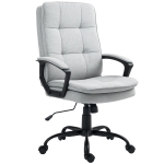 HOMCOM Cadeira de escritório, cadeira de mesa, função de inclinação, regulável em altura, até 120 kg, cinza