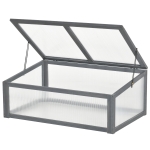 Outsunny Mini-estufa, pequena estufa para jardim, com painéis de PC, boa transmissão de luz, 100L x 65B x 40H cm