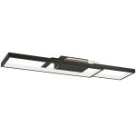 HOMCOM LED-plafondlamp 43W 4600LM 3000-6000K dimbaar vlak met afstandsbediening muurschakelaar 70 x 30 x 7 cm Zwart