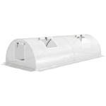 Outsunny Foliekas, Mini-Tunnelkas met Net-Vensters, UV-bestendig, Kunststof-Folie, 200 x 80 x 45 cm, Wit