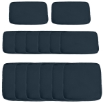 Outsunny Conjunto de 14 Capas de Substituição para Almofadas de Sala de Jardim - 6 Capas para Almofadas de Assento, 8 Capas para Almofadas de Encosto Azul