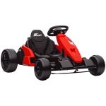 AIYAPLAY Kart Elétrico para Crianças 24 V, Go Kart, Motor 2 x 150W, Modo Drift, Assento Ajustável, Partida Progressiva, Vermelho
